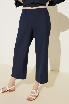 Pull On Cotton Pant - Blu