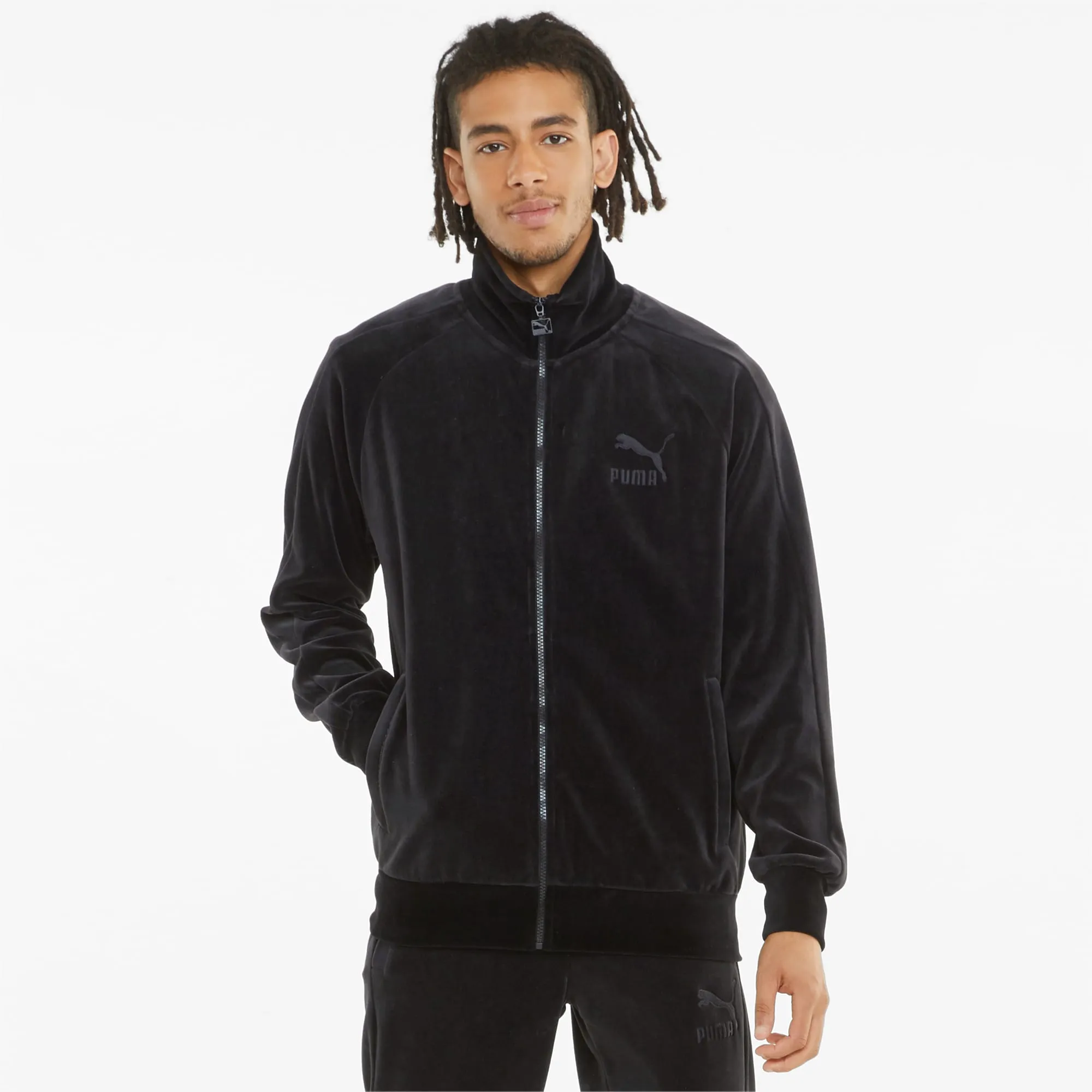 Puma “Iconic T7 Track jkt velour Men’s puma black