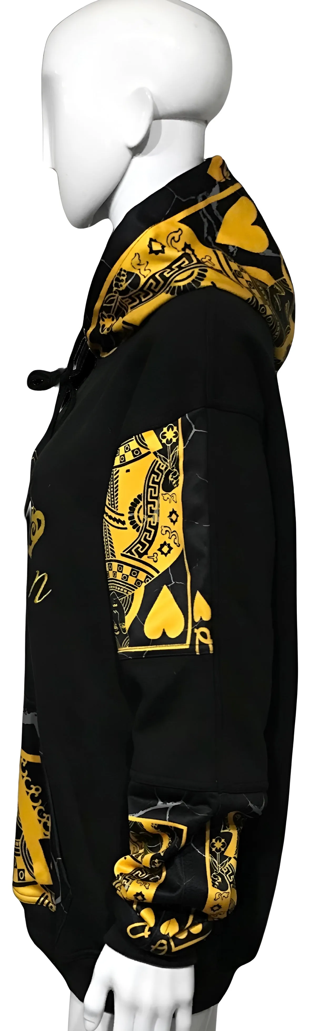 ^QUEEN OF HEARTS^ LUXURY *GOLD* PULLOVER HOODIES (CUT & SEW) (EMBROIDERED LOGO)