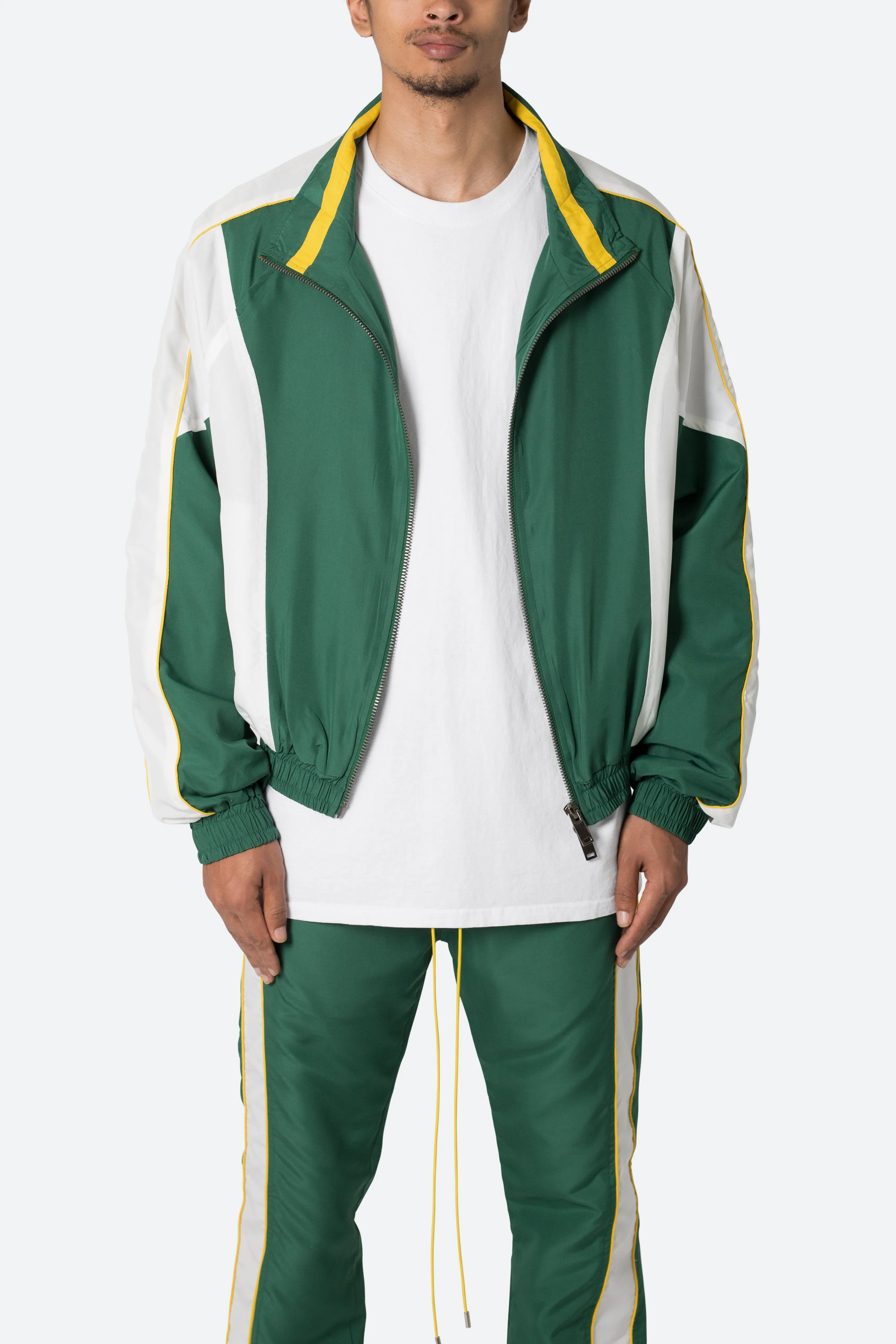 Race Track Jacket - Green/White