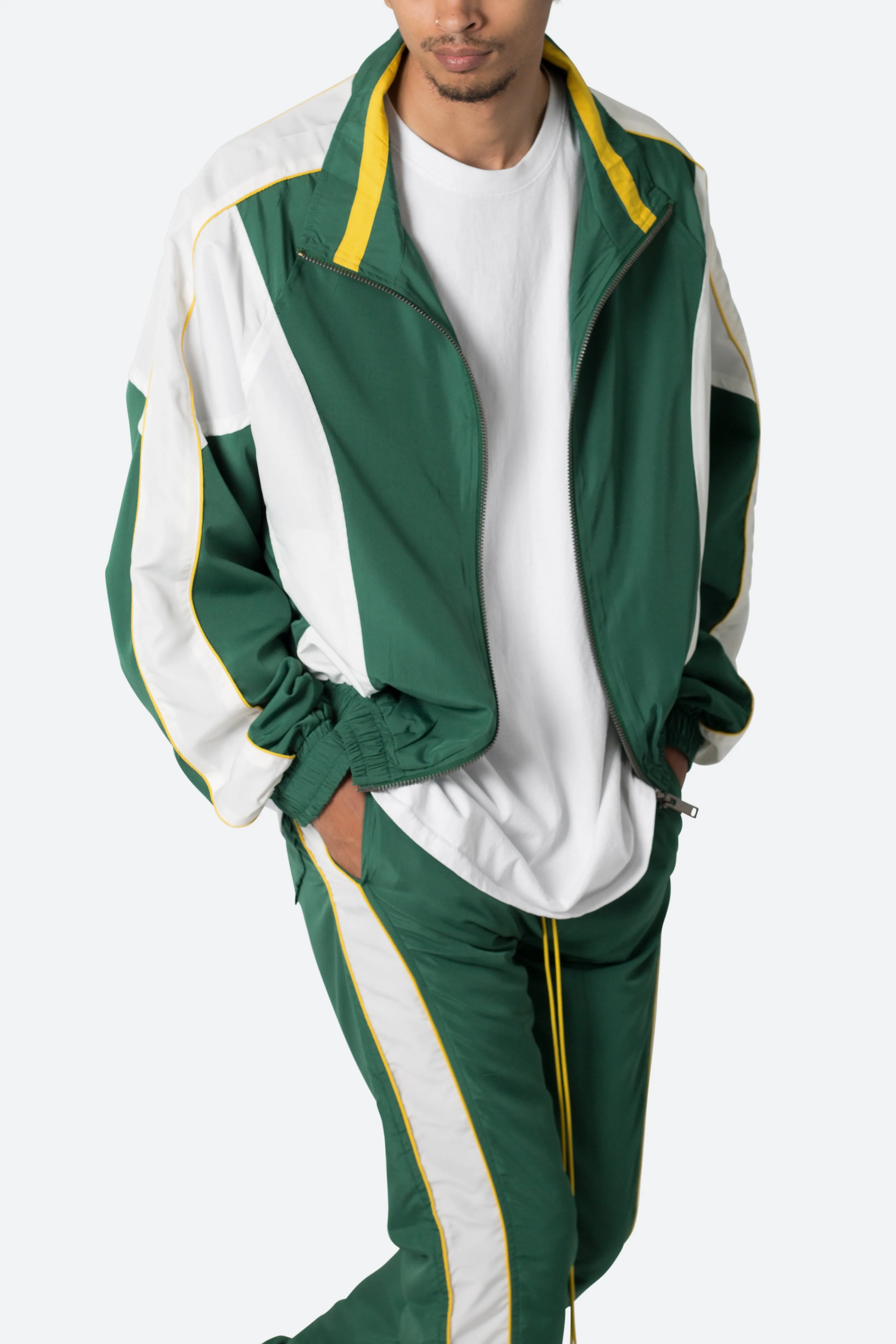 Race Track Jacket - Green/White