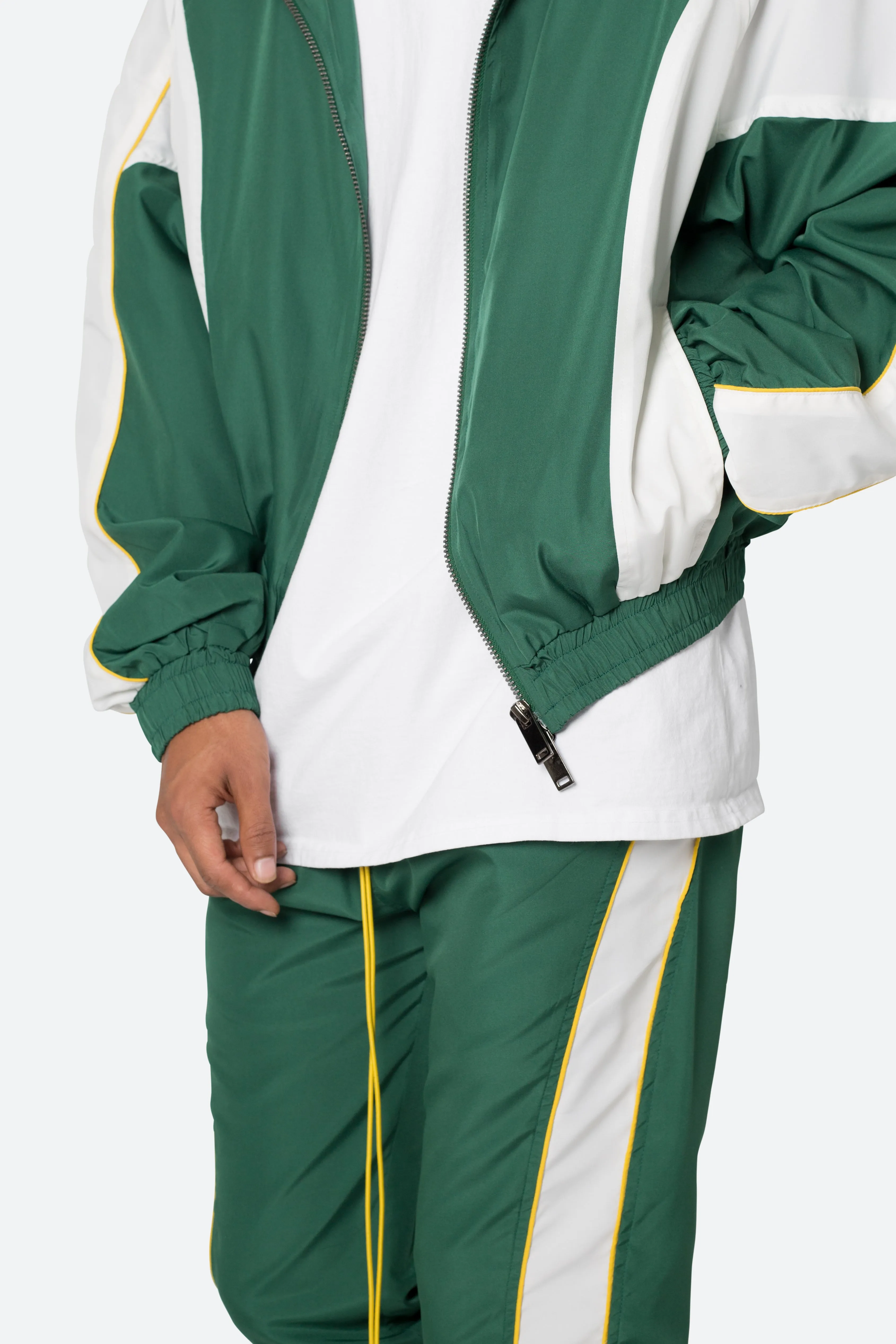 Race Track Jacket - Green/White