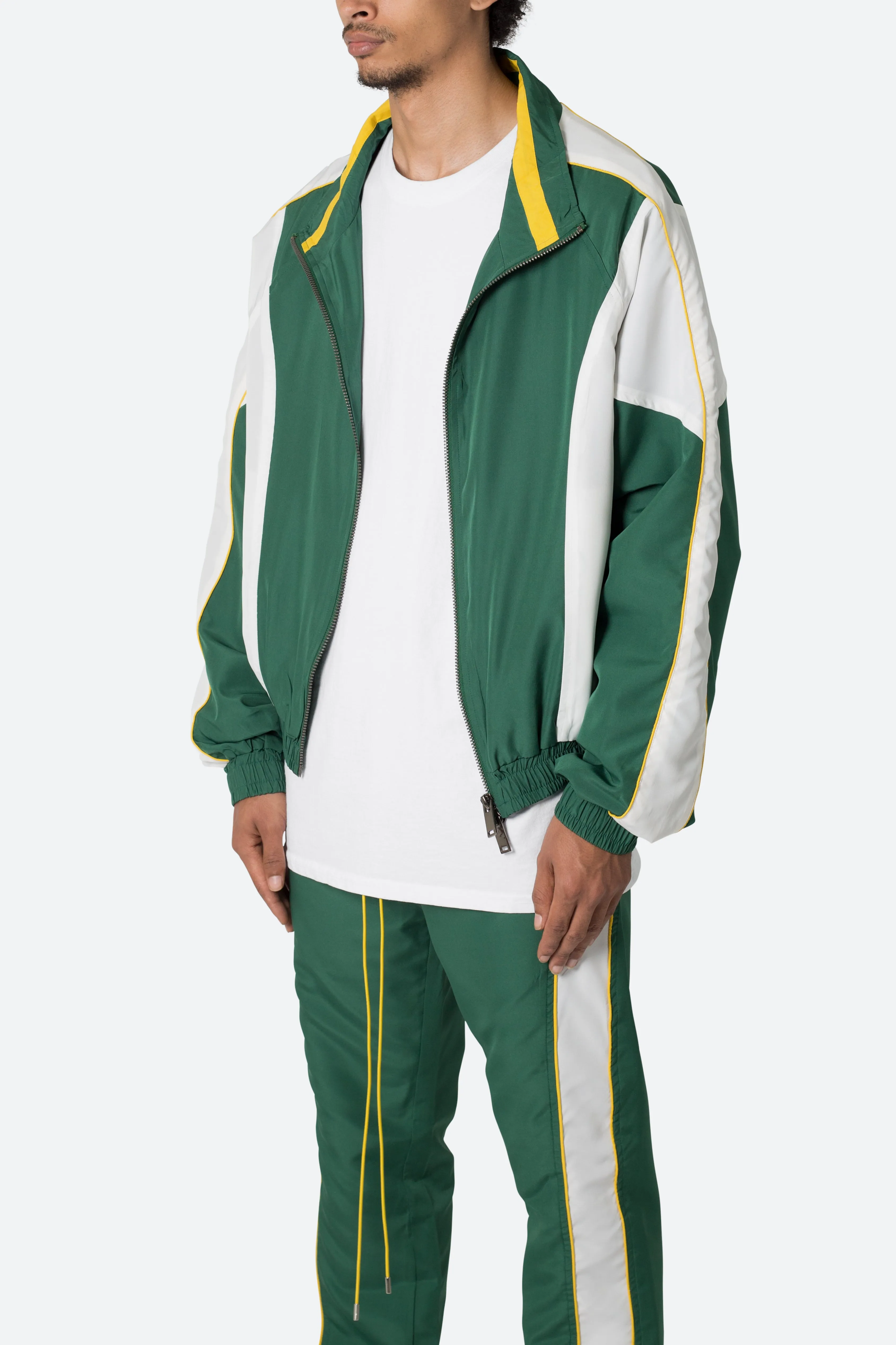 Race Track Jacket - Green/White