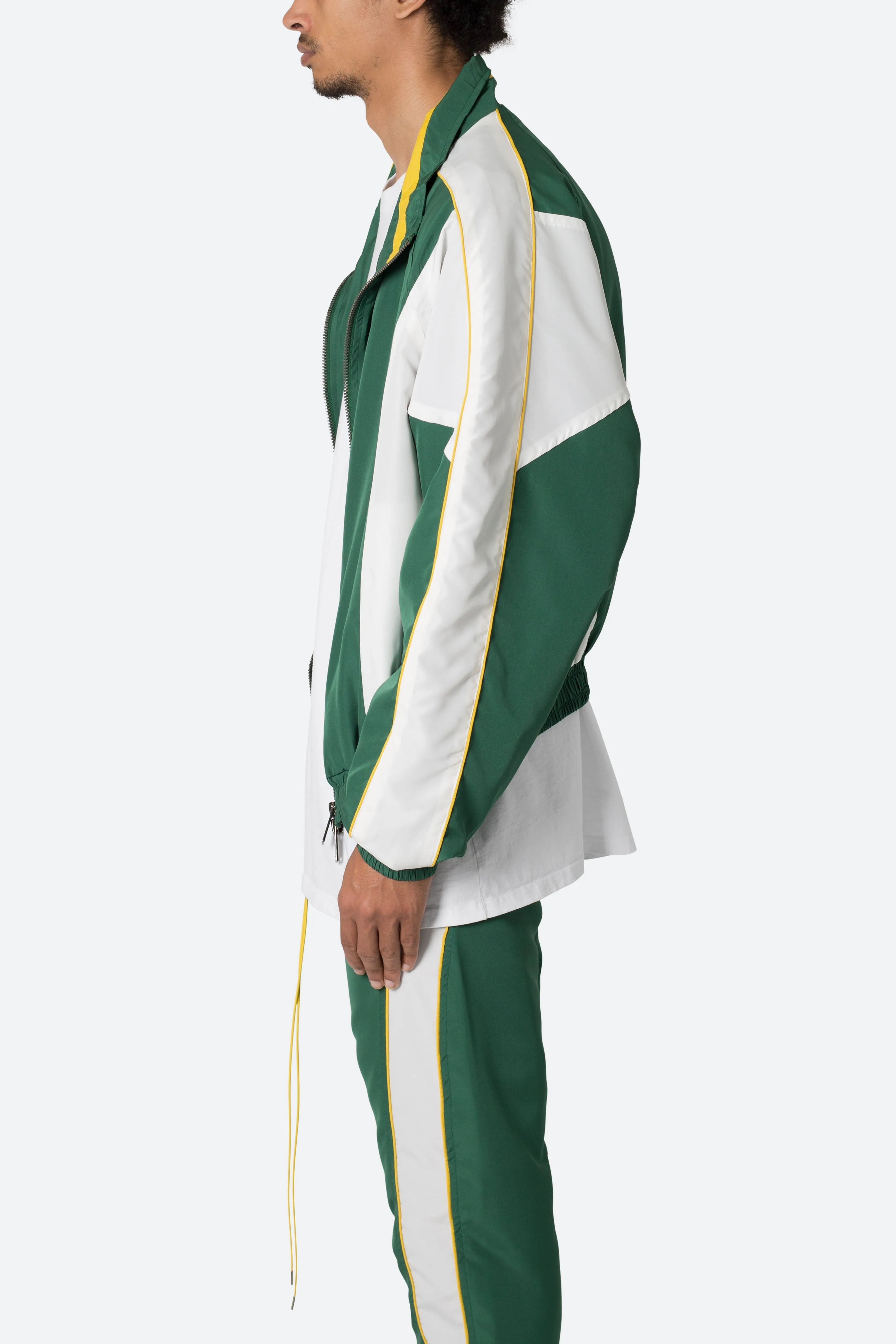 Race Track Jacket - Green/White