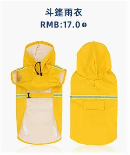 Raincoat, waterproof, snowproof, night reflective pet clothing