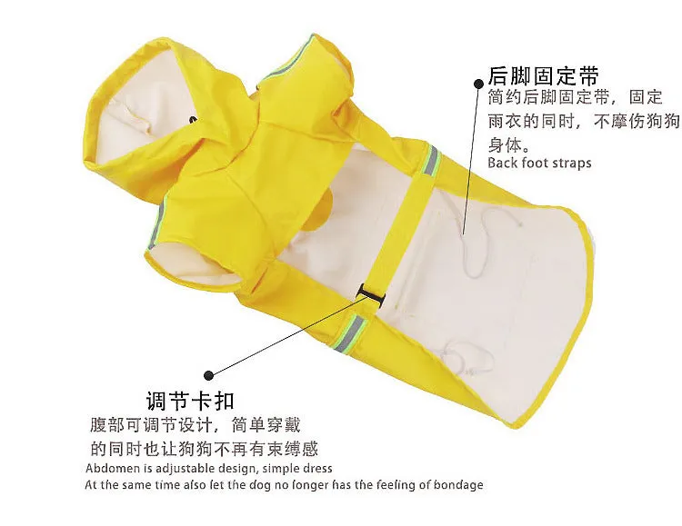 Raincoat, waterproof, snowproof, night reflective pet clothing