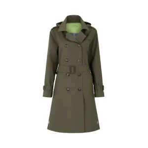 Regn Gill Trench Raincoat - Olive