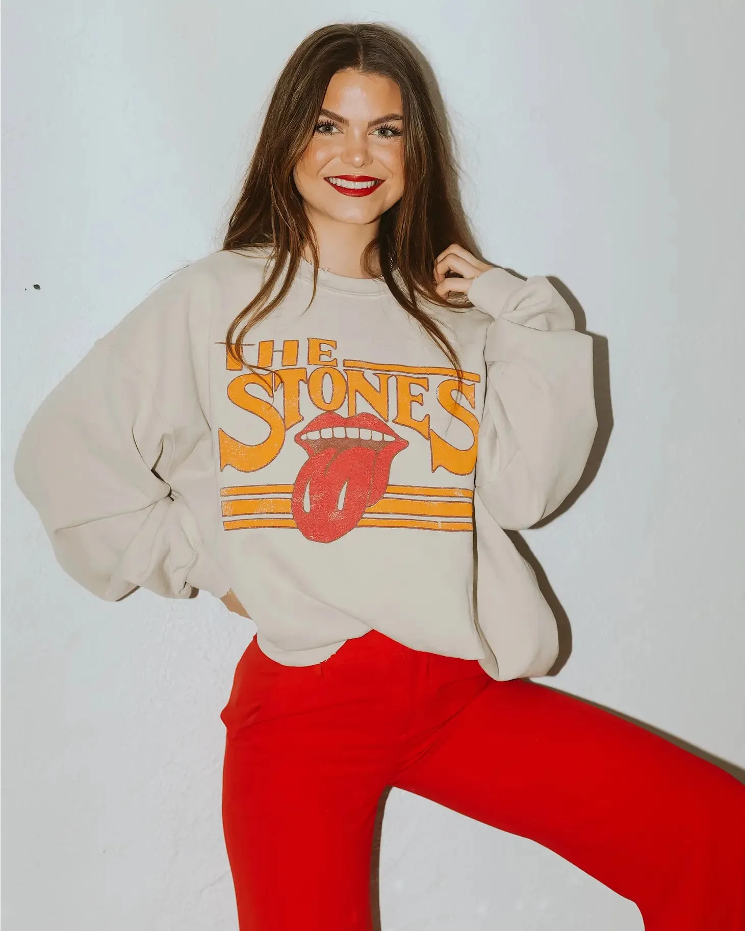 ROLLING STONES DISTRESSED SWEATSHIRT