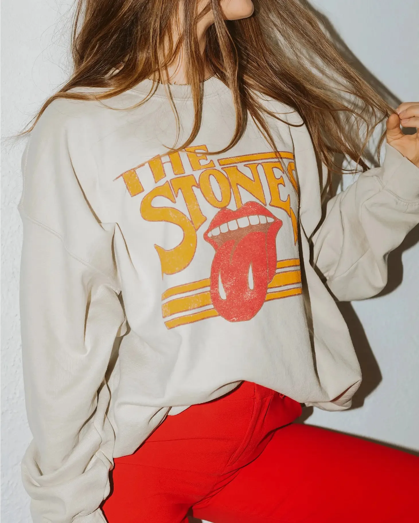 ROLLING STONES DISTRESSED SWEATSHIRT