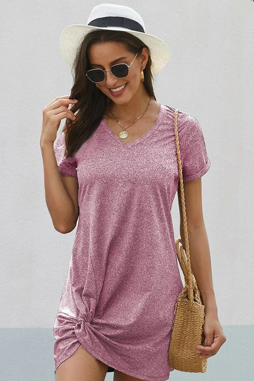 Romantic Effect Short Sleeve Mini Dress - 4 Colors