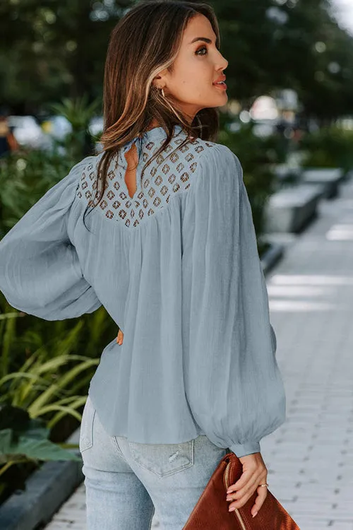 Romantic History Lace Balloon Long Sleeve Top - 6 Colors