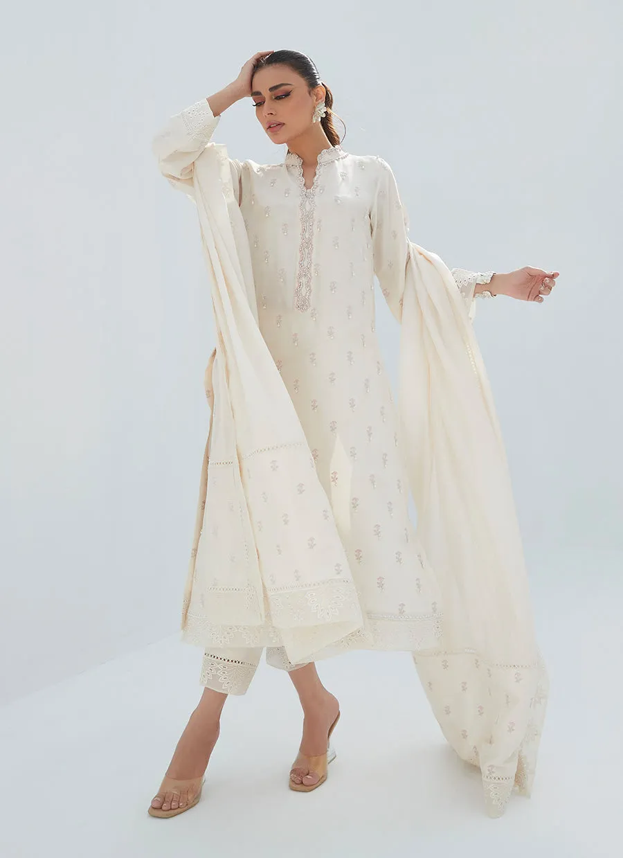 Rosie Ivory Shirt And Dupatta