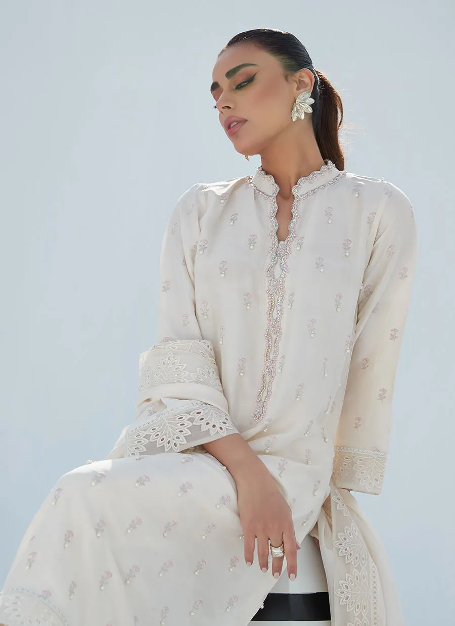 Rosie Ivory Shirt And Dupatta