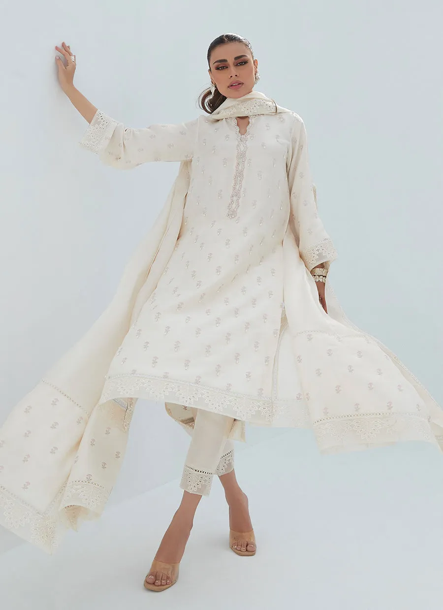 Rosie Ivory Shirt And Dupatta