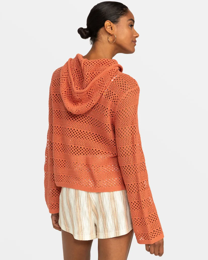 Roxy After Beach Break  Sweater-Apricot Brandy