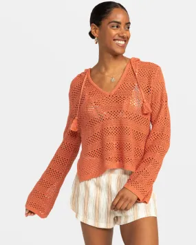 Roxy After Beach Break  Sweater-Apricot Brandy