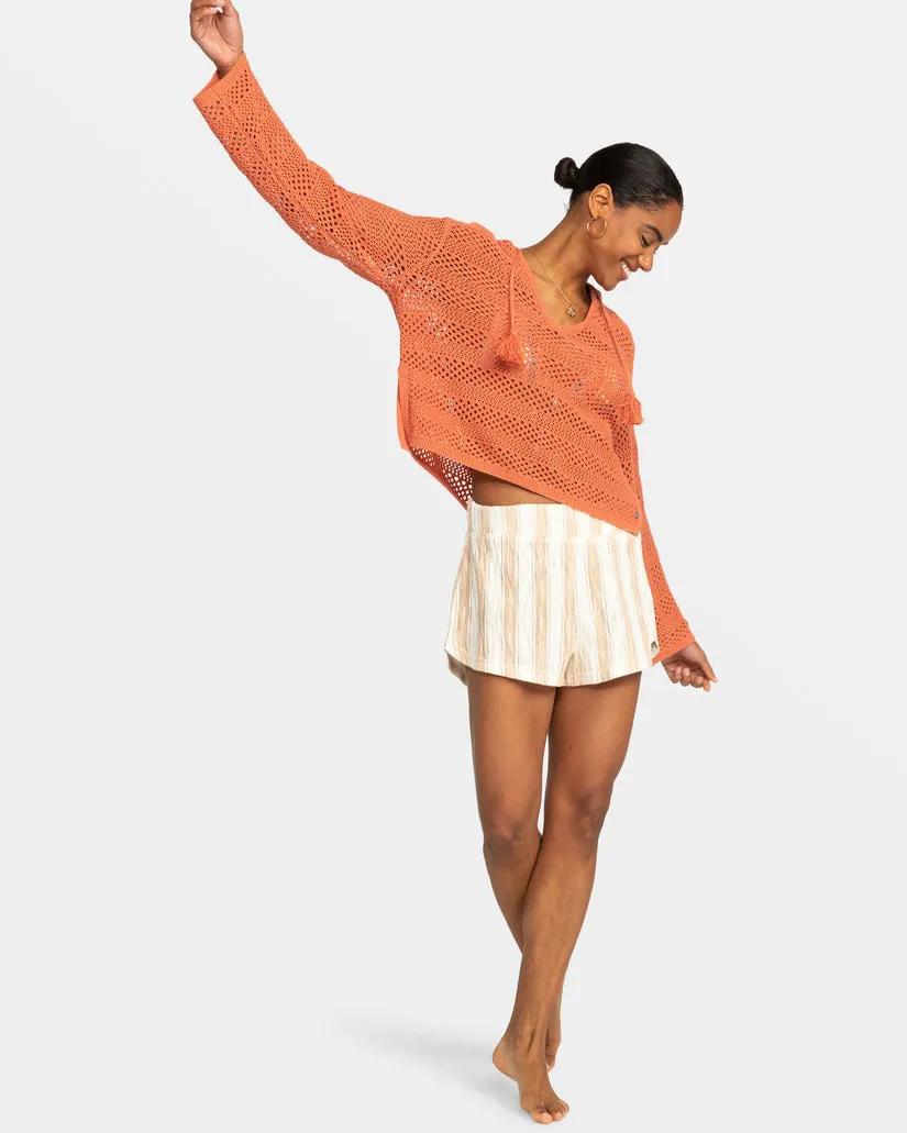 Roxy After Beach Break  Sweater-Apricot Brandy