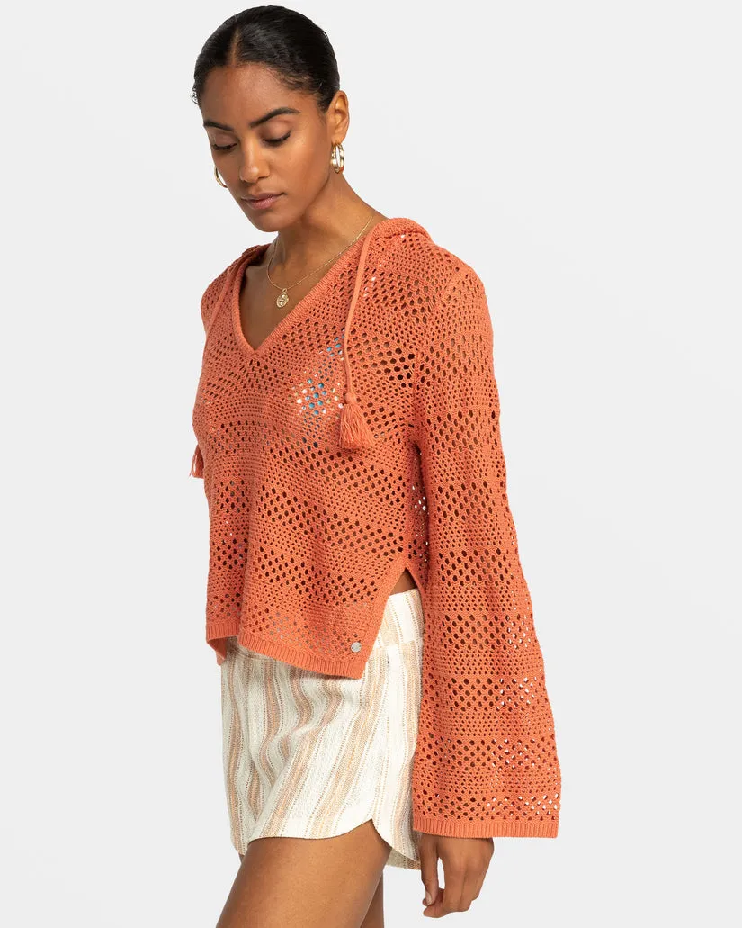 Roxy After Beach Break  Sweater-Apricot Brandy