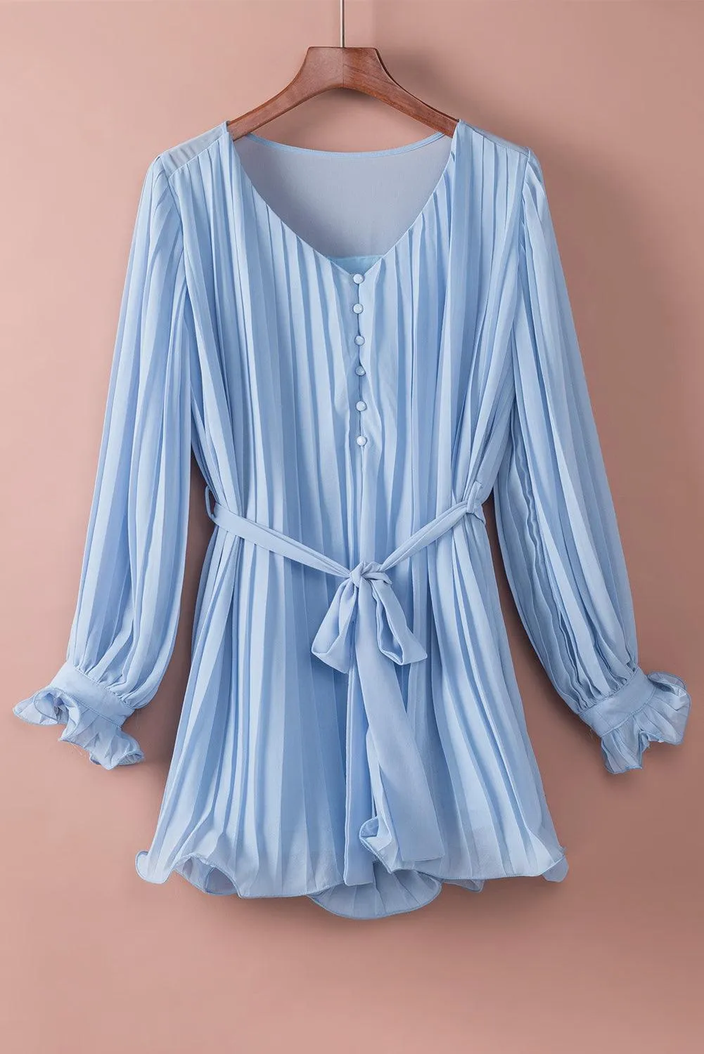 Ruffled Pleated Pastels Romper