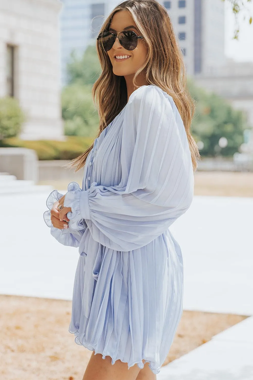 Ruffled Pleated Pastels Romper