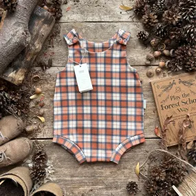 Rustic Plaid Bloomer Romper