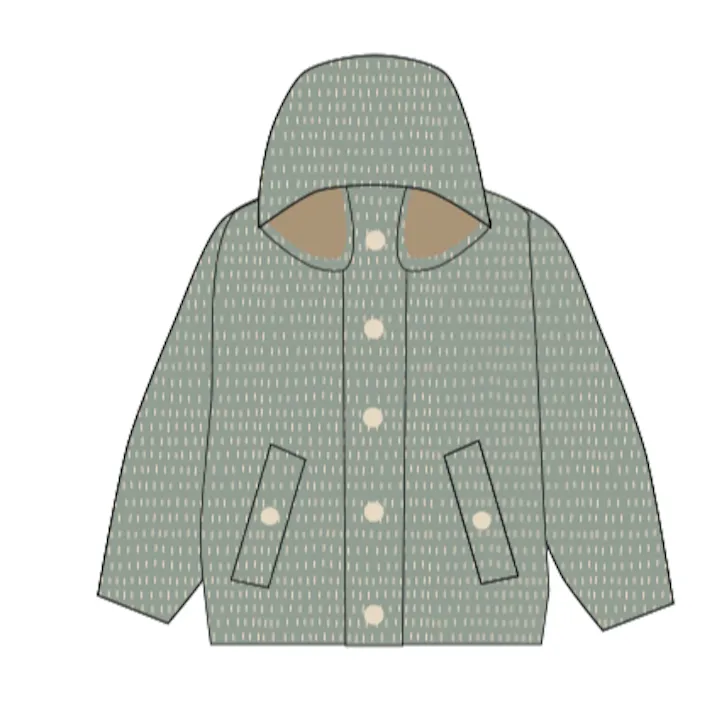 Sage Green Drops Raincoat