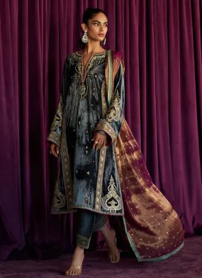 Salma Silver Shirt and Dupatta