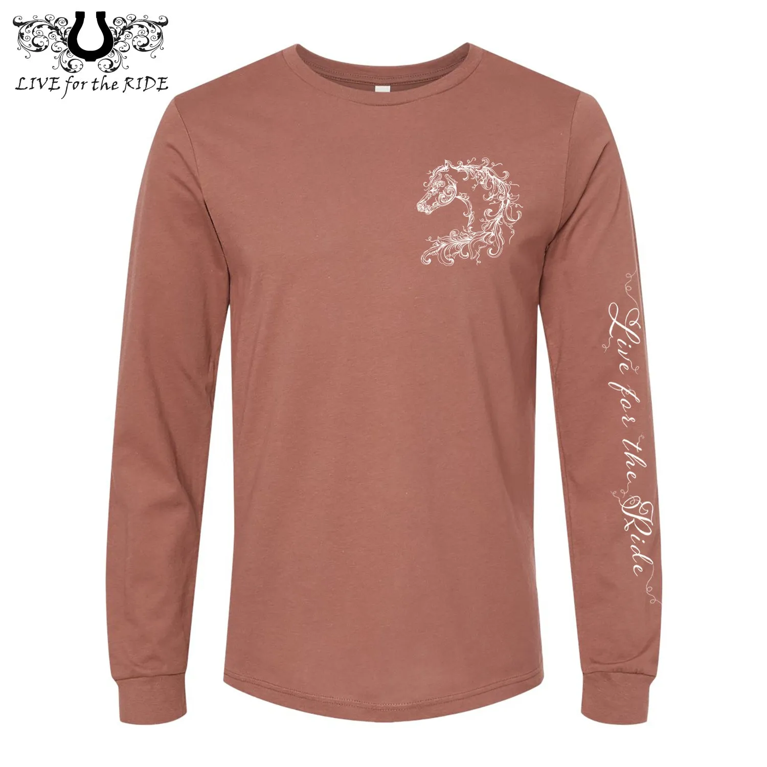 Scroll Horse Long Sleeve T-Shirt