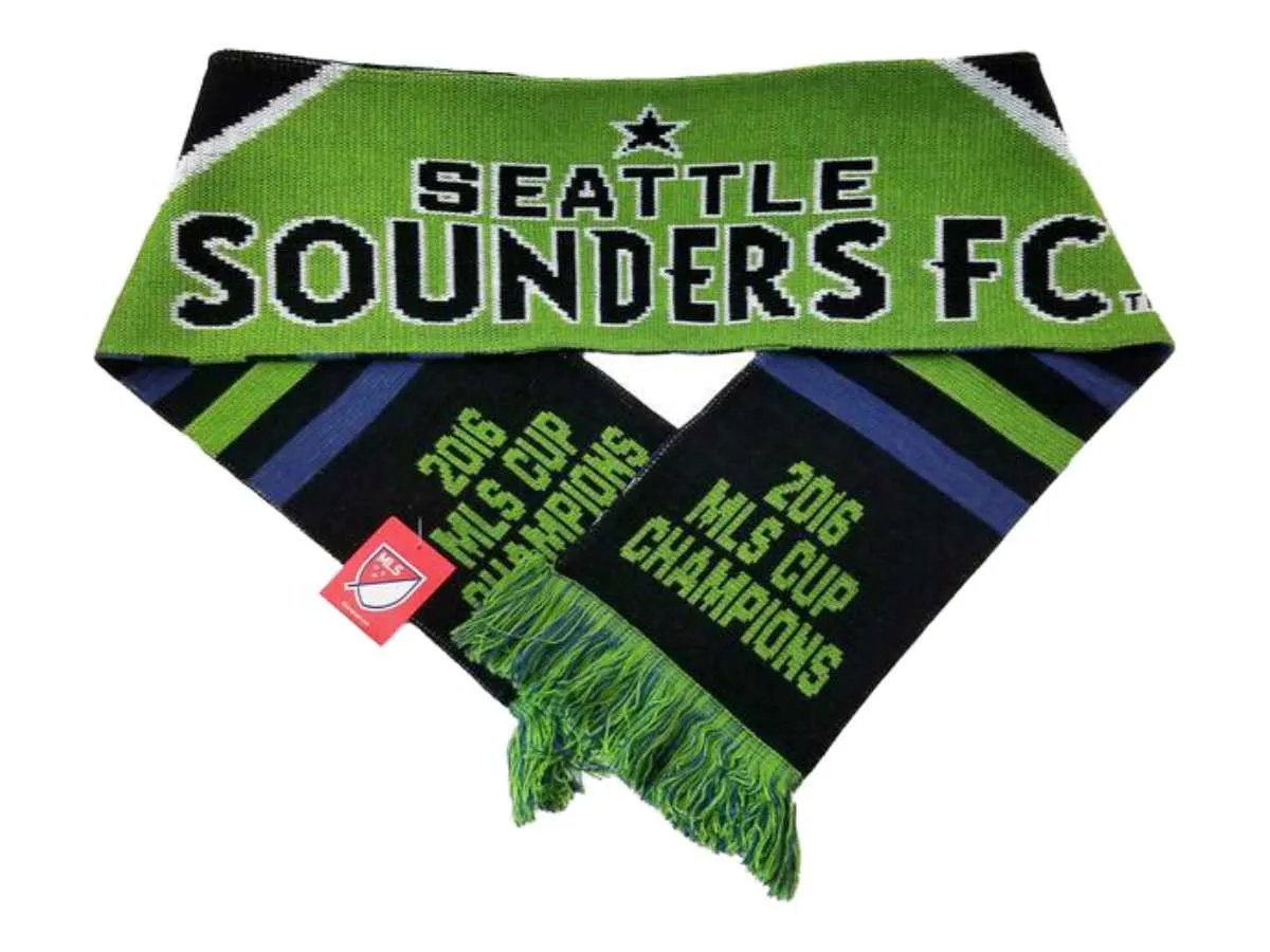 Seattle Sounders FC 2016 MLS Cup Champions Ruffneck Acrylic Knit Scarf