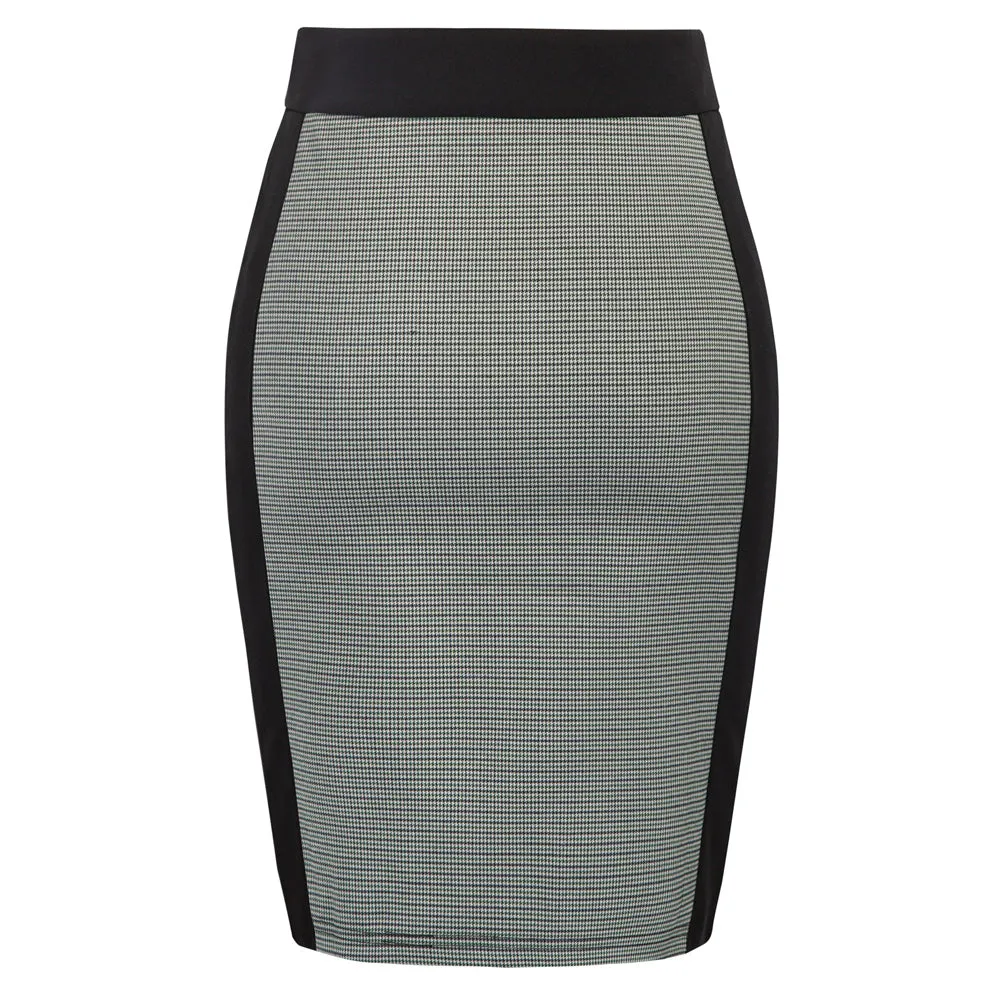 Seckill Offer⌛High Waist Hips-Wrapped Contrast Color Pencil Skirt