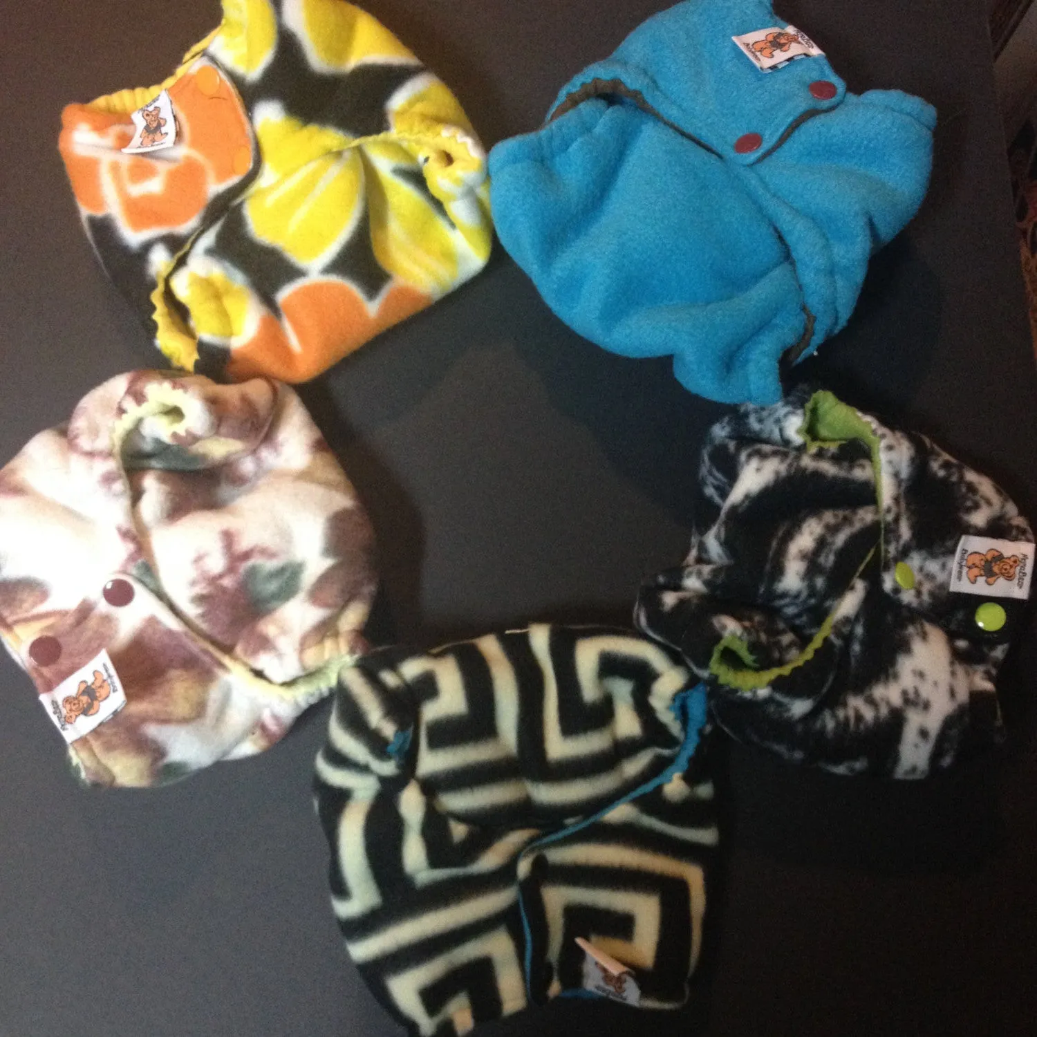 Set of 5 MamaBear One Size Fleece Diaper Covers - Build Your Stash