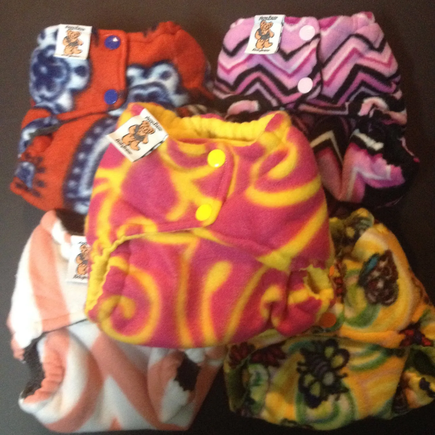 Set of 5 MamaBear One Size Fleece Diaper Covers - Build Your Stash