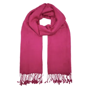 Silk/Wool Stole - Cerise