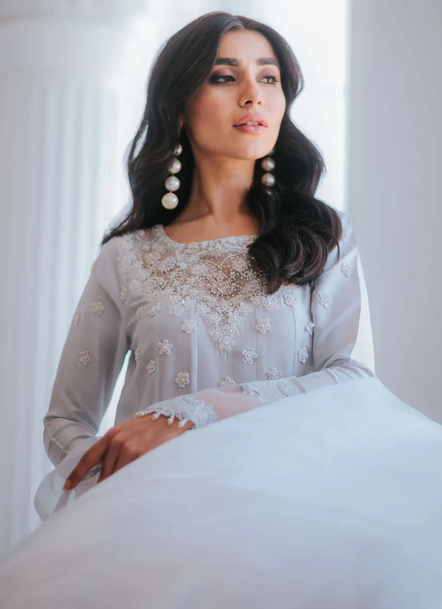 Silver Chloe Kalidaar and dupatta