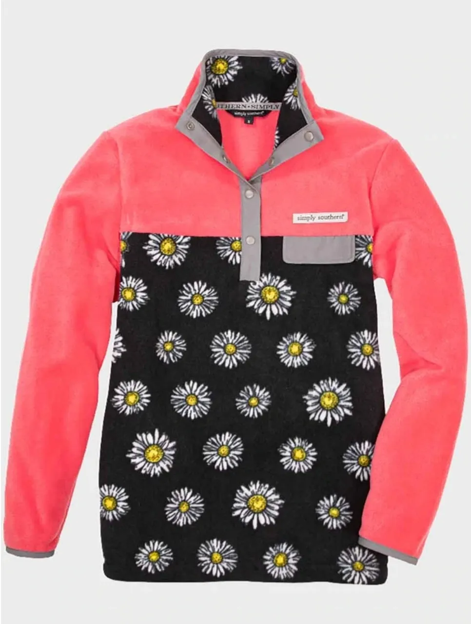 Simply Southern Simply Fleece Pullover for Women in Daisy