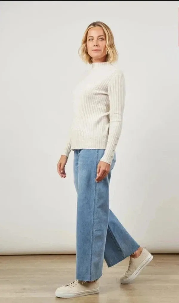 Skyline Knit Top  creme