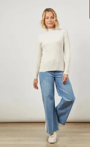 Skyline Knit Top  creme