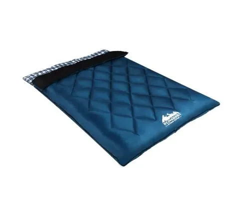 Sleeping Bag Bags Double Camping Hiking -10°C to 15°C Tent Winter Thermal Navy