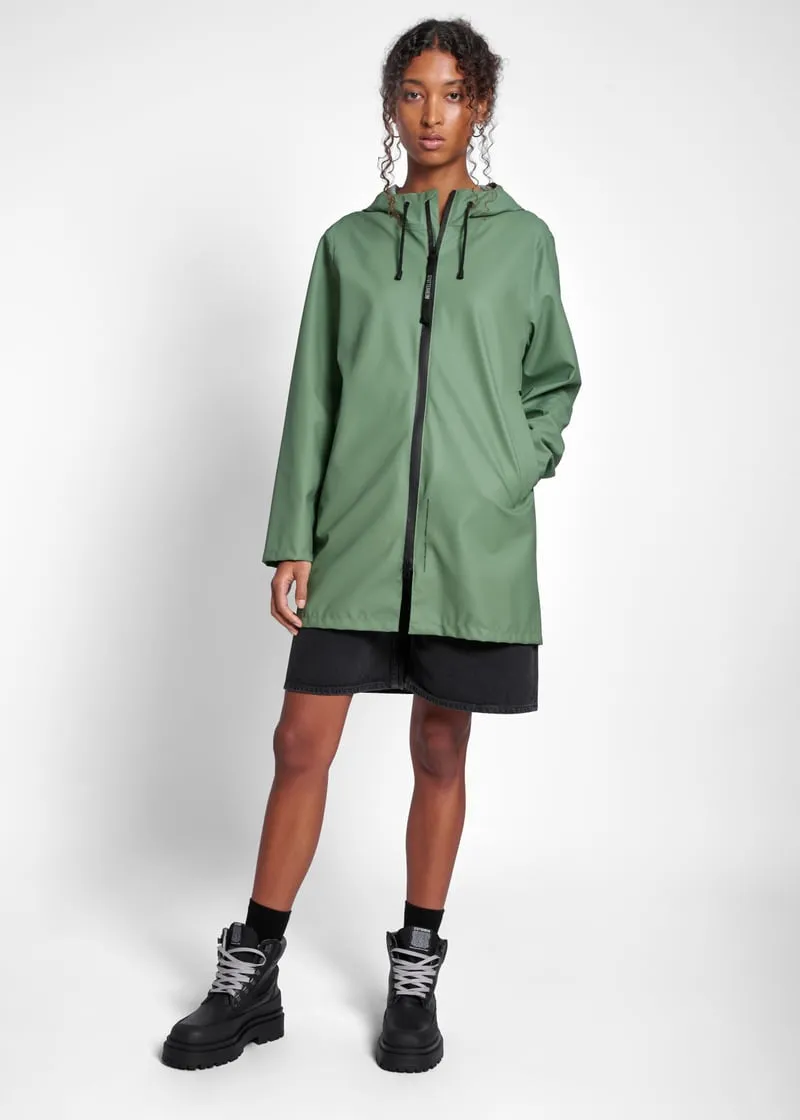 Stockholm Lightweight Zip Raincoat Loden Green