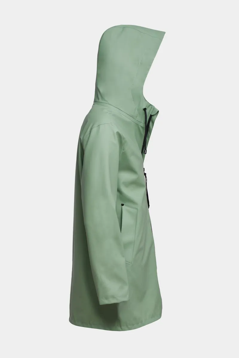 Stockholm Lightweight Zip Raincoat Loden Green