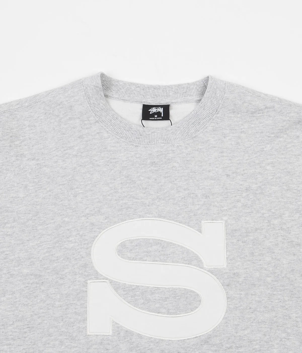 Stussy Stussy S Applique Crewneck Sweatshirt - Ash Heather