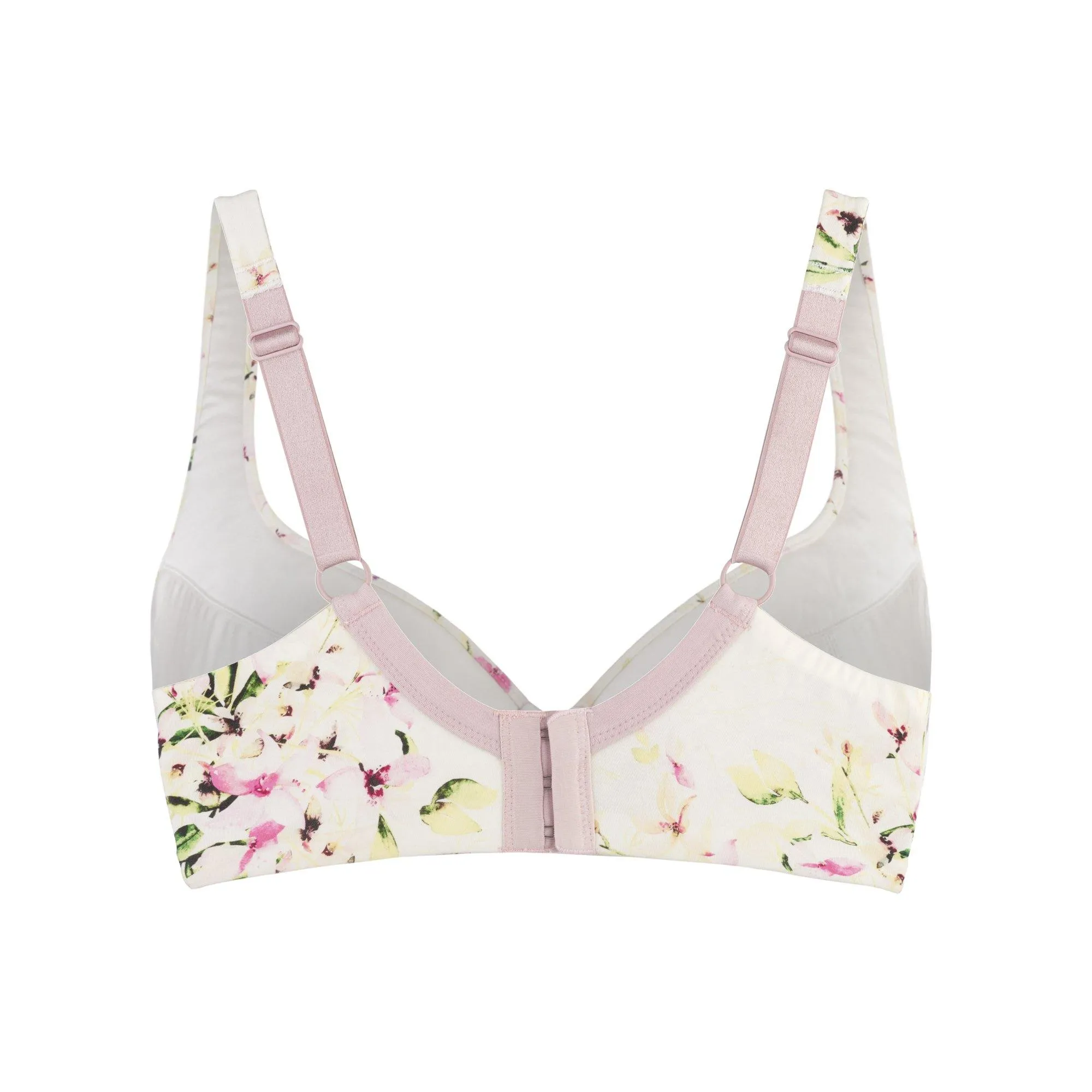 Sunbleached Floral Silk & Organic Cotton Supportive Bra