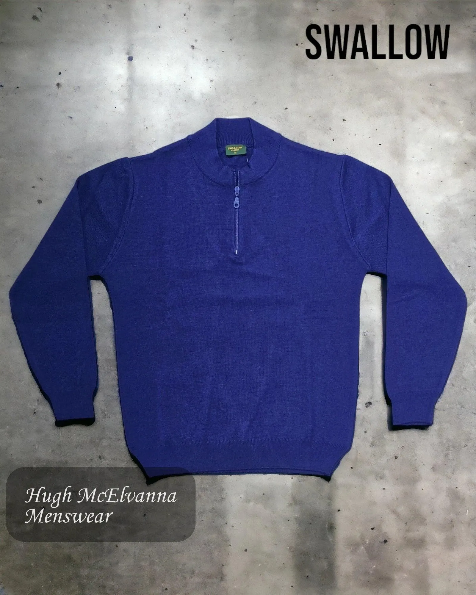 Swallow Blue Quarter Zip Jumper