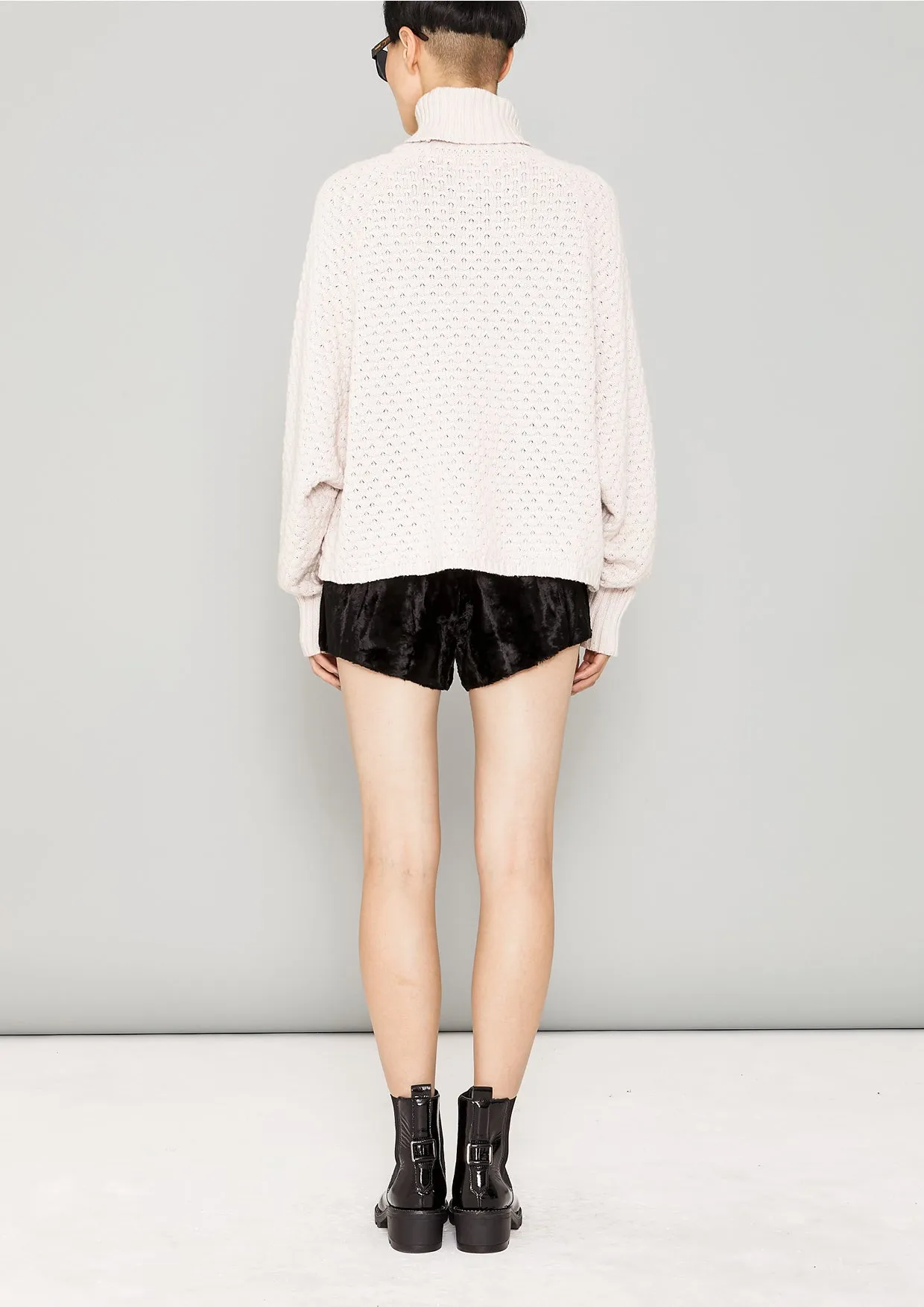 SWEATER TURTLENECK - KNIT PEARL beige