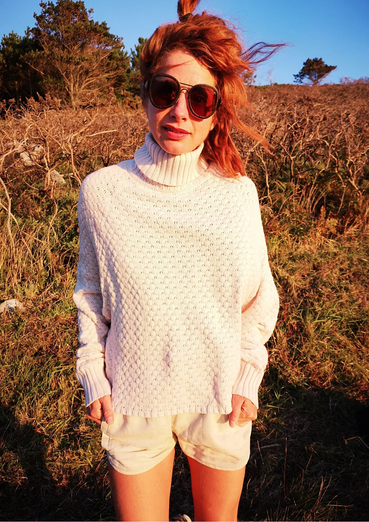 SWEATER TURTLENECK - KNIT PEARL beige