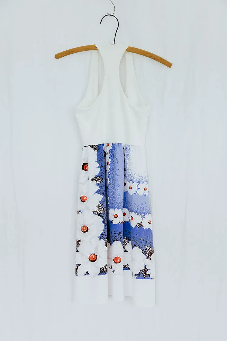 Tablecloth Dress - Blue Daisies