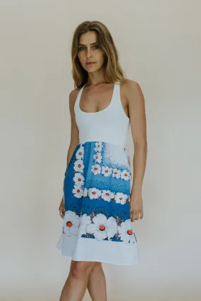 Tablecloth Dress - Blue Daisies