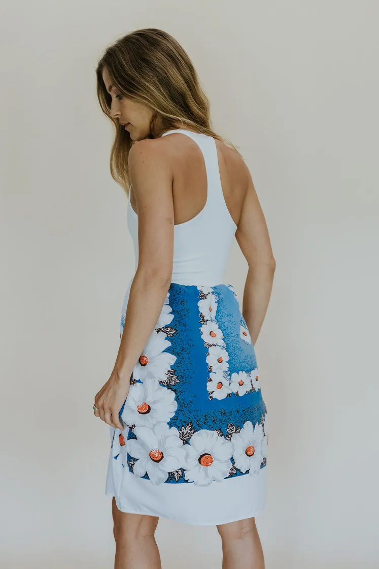 Tablecloth Dress - Blue Daisies