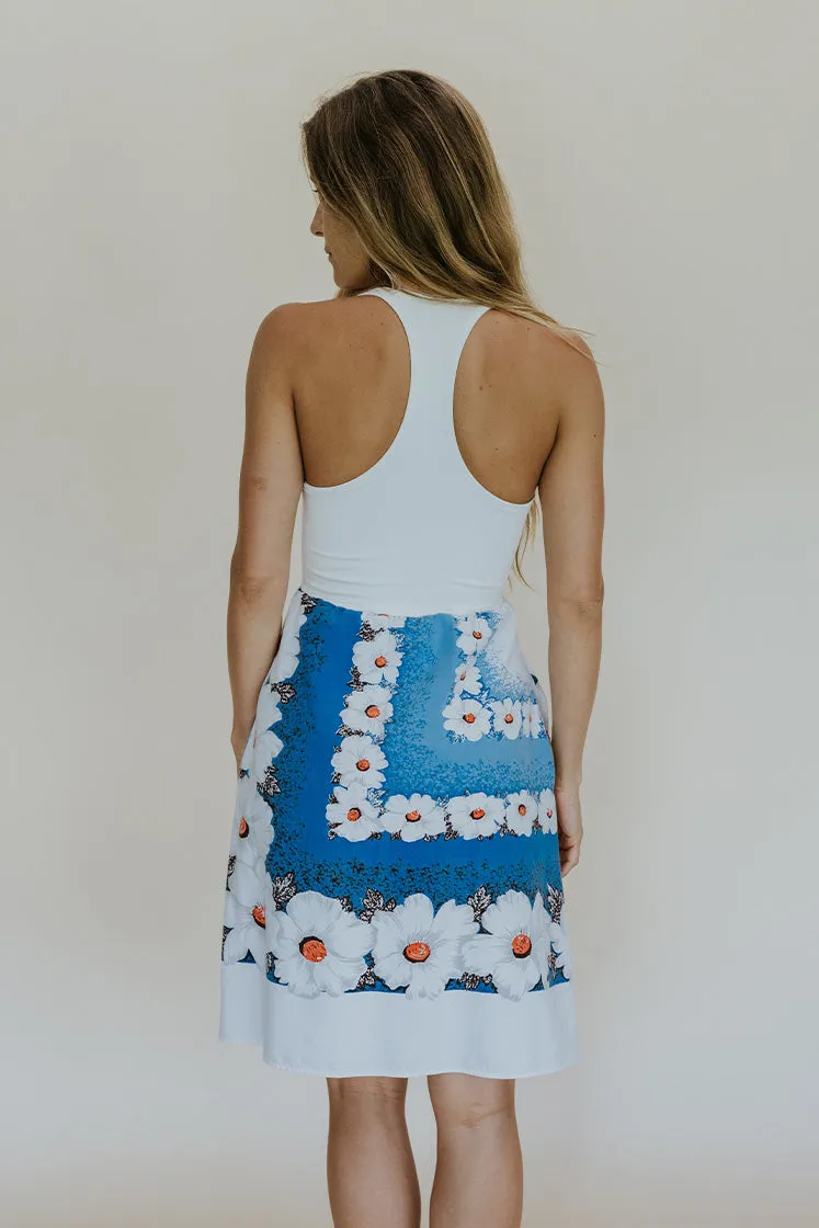 Tablecloth Dress - Blue Daisies