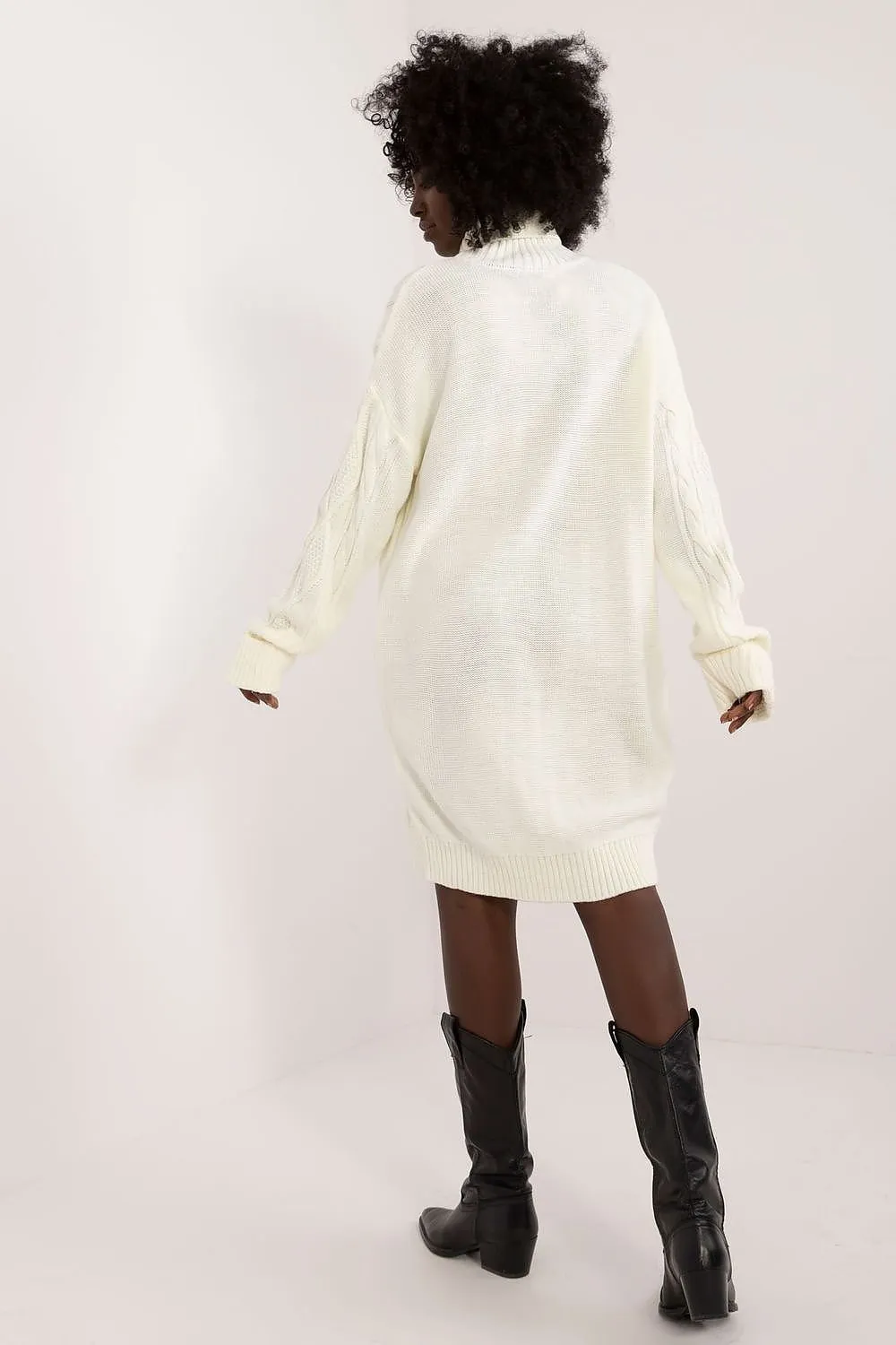 TEEK - Turtleneck Long Sweater Day Dress